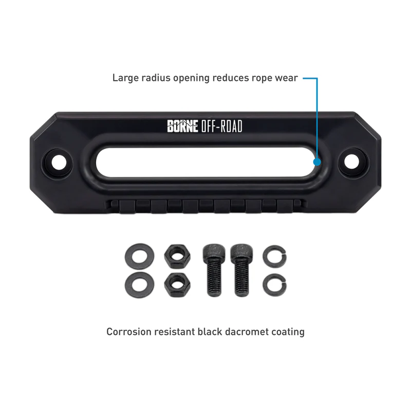 Borne Off-Road 10K Winch - Black Synthetic Rope - Image 12