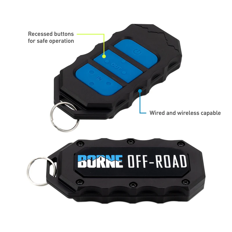 Borne Off-Road 10K Winch - Black Synthetic Rope - Image 13