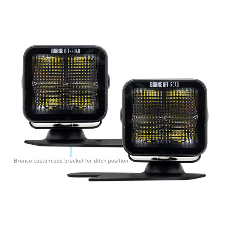 Borne Off-Road 21+ Bronco Light Pods 2pc Ditch 3x3 Spot Upfit - Image 2