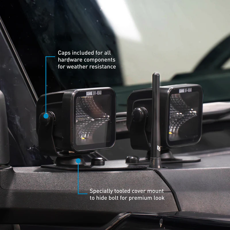 Borne Off-Road 21+ Bronco Light Pods 4pc Ditch 3x3 Flood Upfit - Image 10