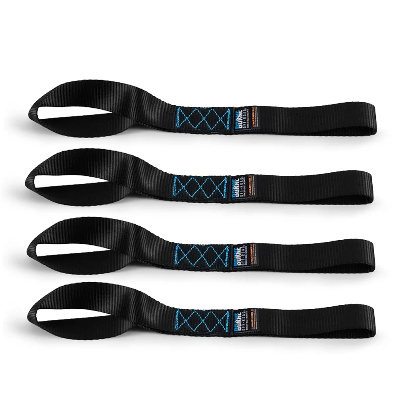 Borne Off-Road Soft Loop Tie-Down Straps (4-Pack) Black - Image 4