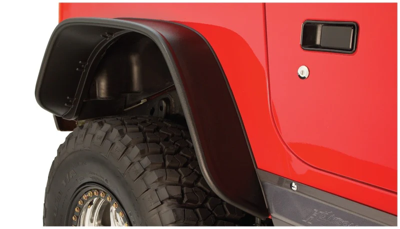 Bushwacker 97-06 Jeep Wrangler Flat Style Flares 4pc - Black - Image 12