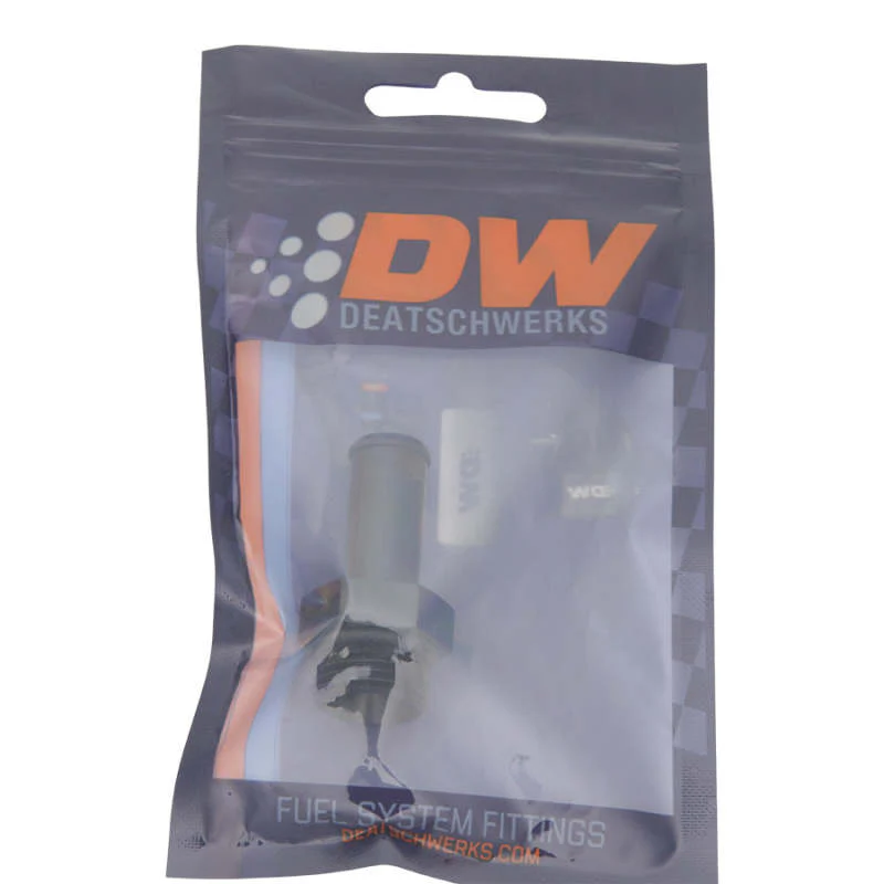 DeatschWerks 8AN ORB Male to 1/2in Male Barb Fitting (Incl O-Ring) - Anodized Matte Black - Image 2