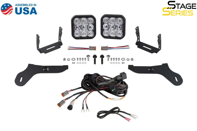 Diode Dynamics 17-20 Ford Raptor SS5 Bumper LED Pod Light Kit - Pro White Driving - Image 8