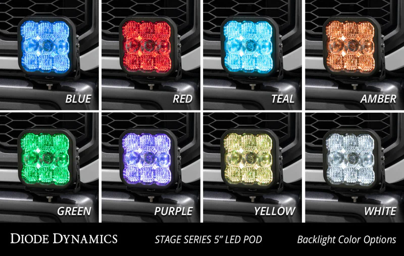 Diode Dynamics 17-20 Ford Raptor SS5 Bumper LED Pod Light Kit Sport - White Driving - Image 3