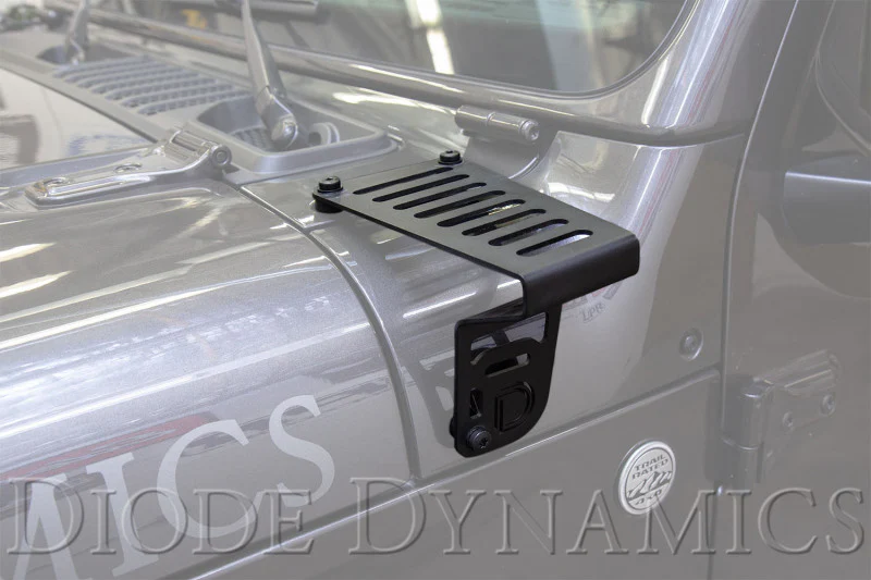 Diode Dynamics 18-21 Jeep JL Wrangler/Gladiator SS3 Cowl LED Bracket Kit - White Pro - Image 3