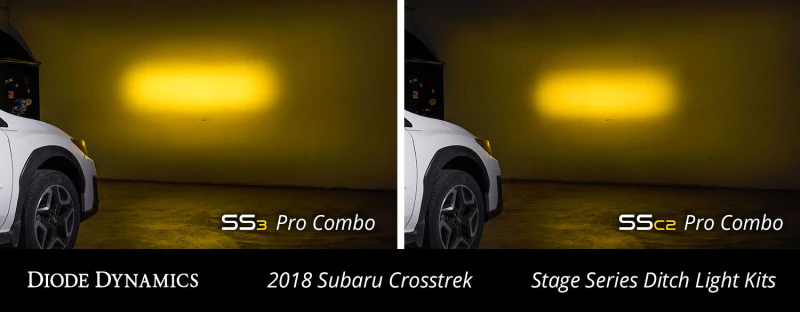 Diode Dynamics 18-21 Subaru Crosstrek Pro SS3 LED Ditch Light Kit - White Combo - Image 4