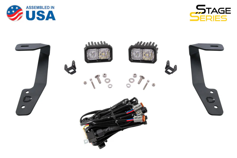 Diode Dynamics 18-21 Subaru Crosstrek Stage Series 2in LED Ditch Light Kit Sport - White Combo - Image 7