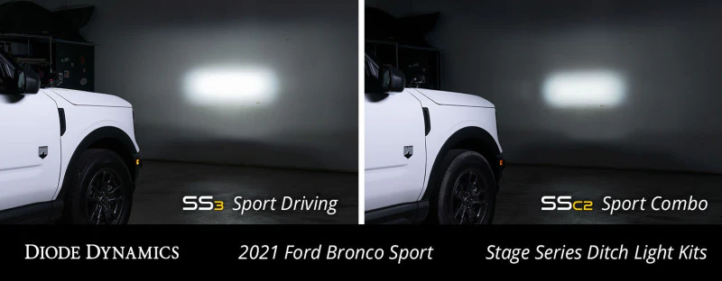 Diode Dynamics 2021 Ford Bronco SS3 LED Ditch Light Kit - Sport Yellow Pro Combo - Image 5