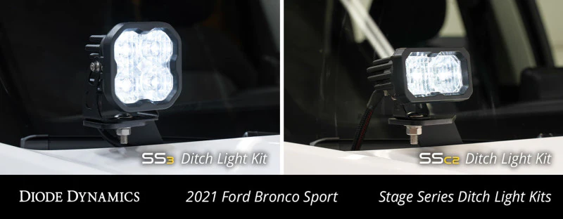 Diode Dynamics 2021 Ford Bronco SS3 LED Ditch Light Kit - Sport Yellow Pro Combo - Image 6