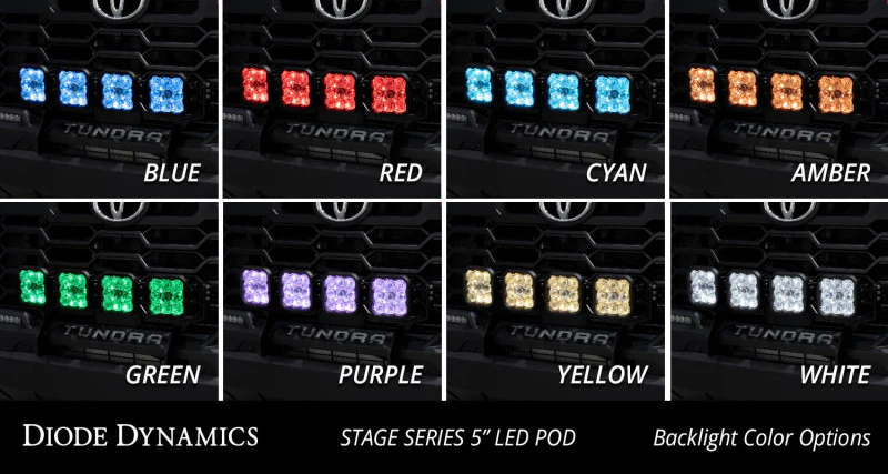 Diode Dynamics 2022 Toyota Tundra SS5 Grille CrossLink Lightbar Kit - Sport Yellow Combo - Image 2