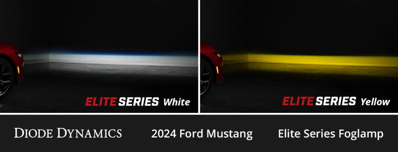 Diode Dynamics 2024 Ford Mustang EcoBoost Elite Series Add-On Fog Lamp Kit  White - Image 3