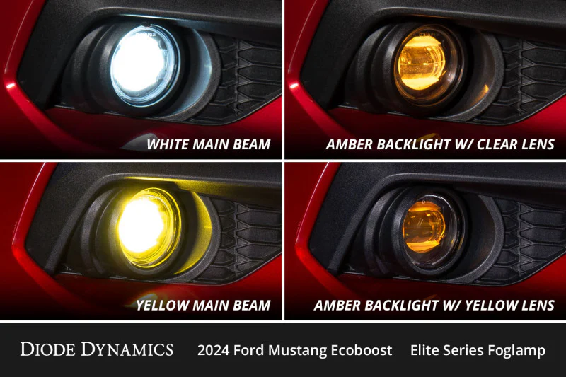 Diode Dynamics 2024 Ford Mustang GT Elite Series Add-On Fog Lamp Kit White - Image 6