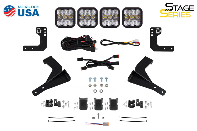 Diode Dynamics 2024 Toyota Tacoma SS5 Grille CrossLink Lightbar Kit - Pro White Combo - Image 2