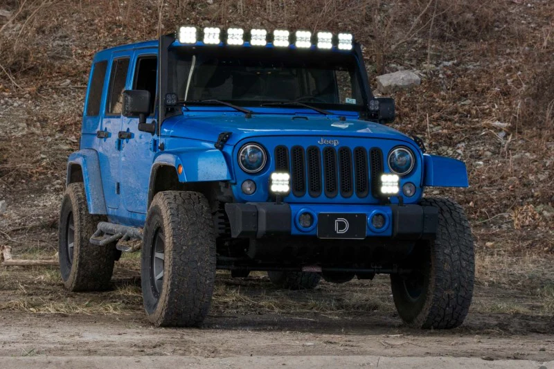 Diode Dynamics Jeep JK SS5 Pro CrossLink Windshield - Yellow Combo Lightbar Kit - Image 3