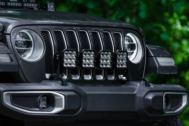 Diode Dynamics Jeep JL SS5 4-Pod CrossLink Grille Lightbar Kit Pro - White Combo - Image 4