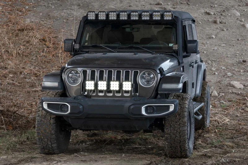 Diode Dynamics Jeep JL SS5 4-Pod CrossLink Grille Lightbar Kit Sport - Yellow Combo - Image 3