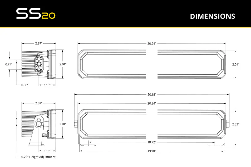 Diode Dynamics SS20 Pro Yellow Combo Standard ABL (one) - Image 5