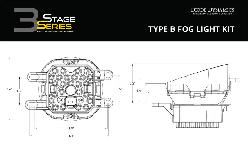 Diode Dynamics SS3 Pro Type B Kit ABL - Yellow SAE Fog - Image 3