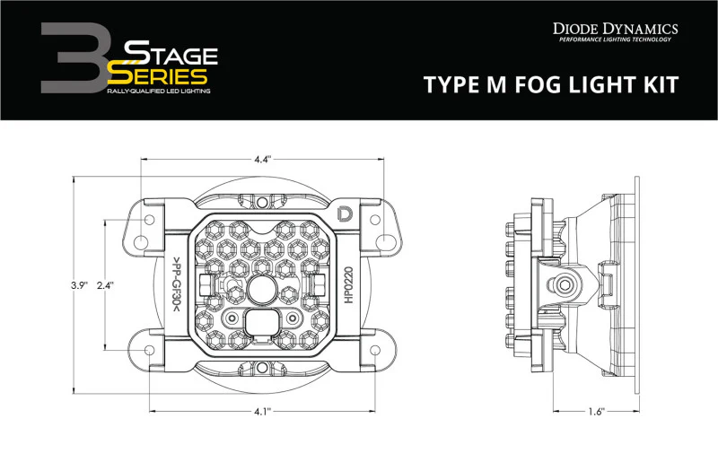 Diode Dynamics SS3 Pro Type M Kit ABL - White SAE Fog - Image 6