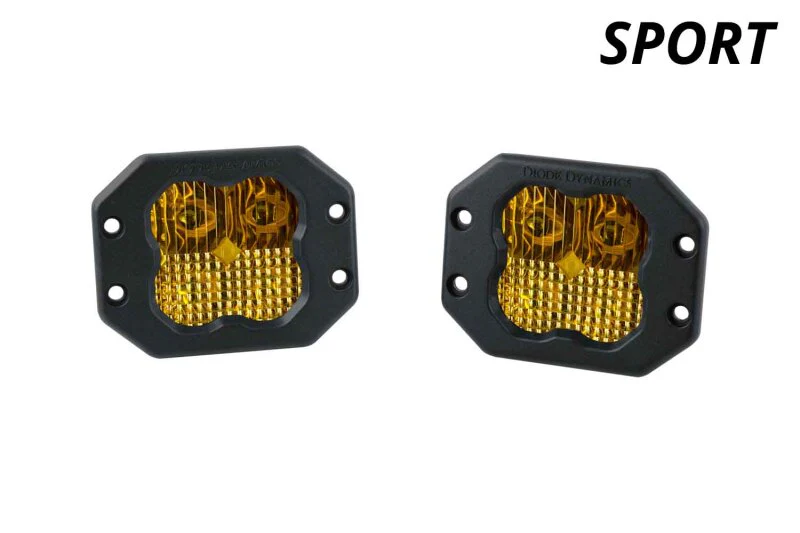 Diode Dynamics SS3 Sport ABL - Yellow Flood Flush (Pair) - Image 3