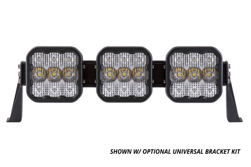 Diode Dynamics SS5 Sport Universal CrossLink 3-Pod Lightbar - Yellow Driving - Image 5
