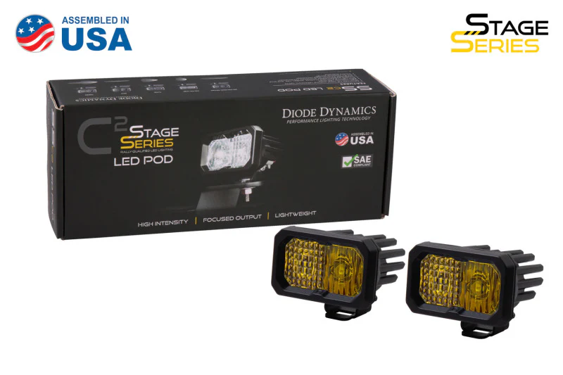 Diode Dynamics Stage Series 2 In LED Pod Pro - Yellow Driving Standard ABL (Pair) - Image 9