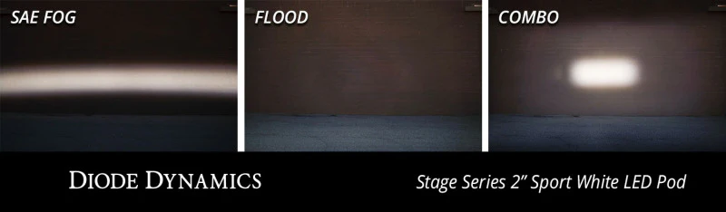 Diode Dynamics Stage Series 2in LED Pod Pro - White Combo Flush RBL (Pair) - Image 2