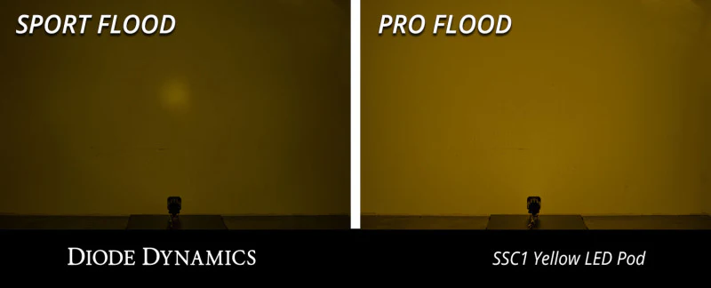 Diode Dynamics Stage Series C1 LED Pod Pro - Yellow Flood Flush ABL Each - Image 8