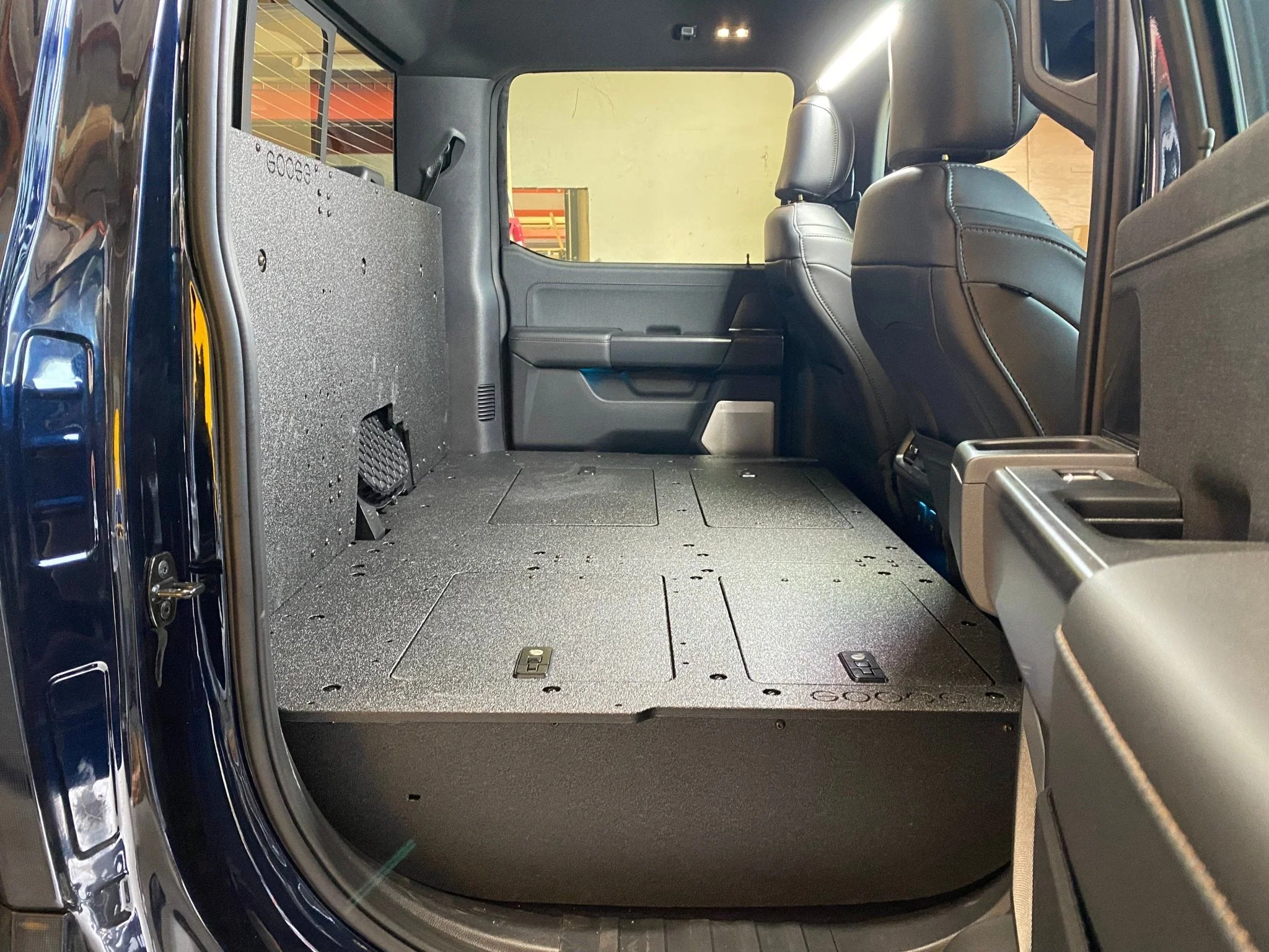 Ford Super Duty Ford - F250-F350 - 2023-Present - 5th Gen. Crew Cab - Second Row Seat Delete Plate System with Factory B&O Subwoofer Center Wall with Exterior Port - Image 12