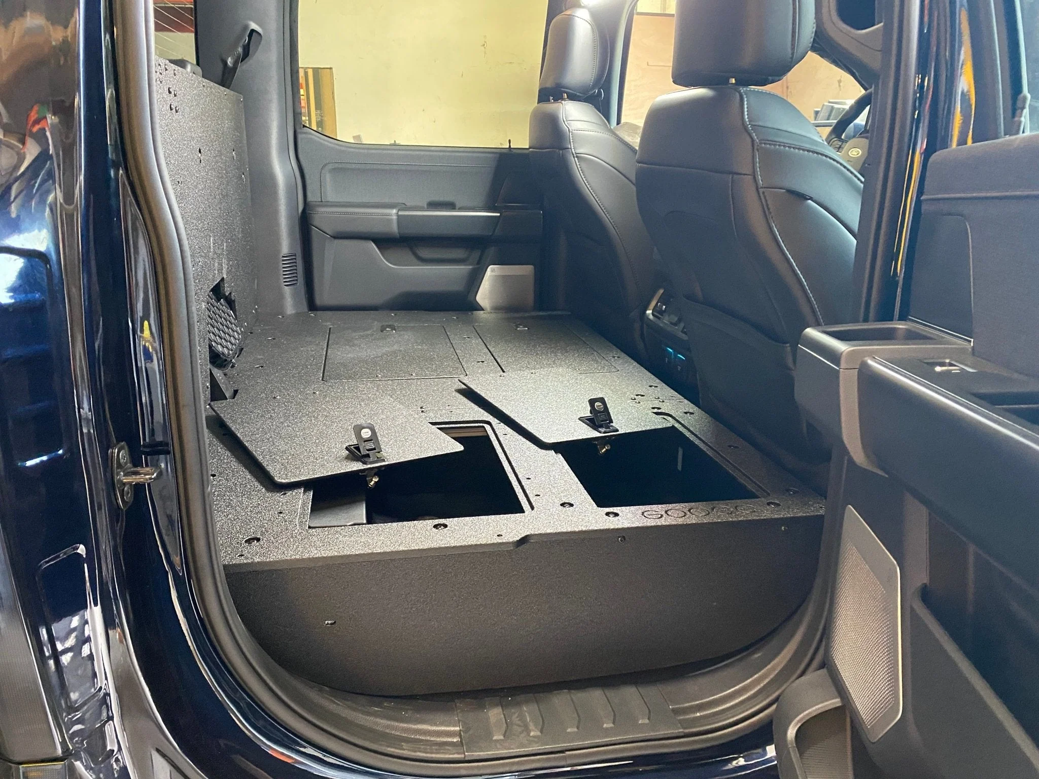 Ford Super Duty Ford - F250-F350 - 2023-Present - 5th Gen. Crew Cab - Second Row Seat Delete Plate System with Factory B&O Subwoofer Center Wall with Exterior Port - Image 7
