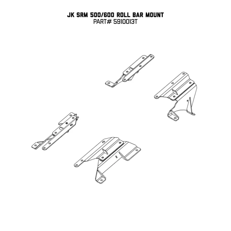 Go Rhino 07-17 Jeep Wrangler 4dr Mouinting Kit for SRM Rack - Image 6