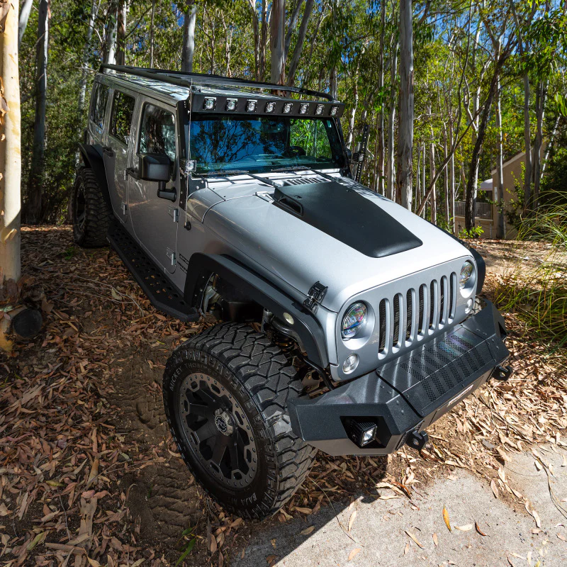 Go Rhino 07-18 Jeep Wrangler JK WLF Windshield Light Mount Frame - Eight Cube Lights - Image 6