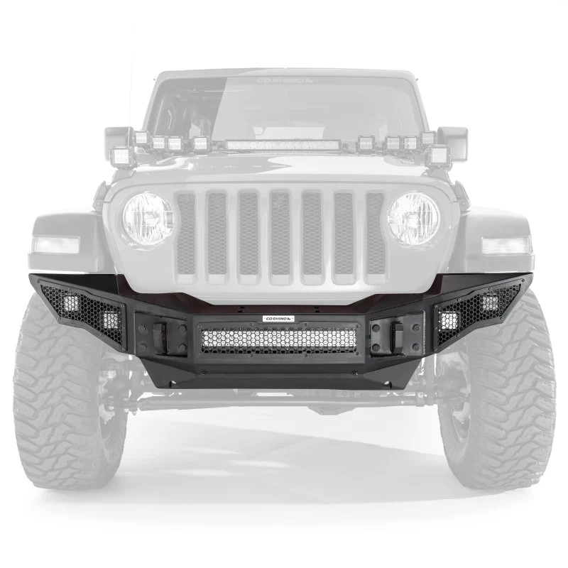 Go Rhino 07-20 Jeep Wrangler JL/JLU/JK/JKU/Gladiator JT Rockline Full Width Bumper - Image 2