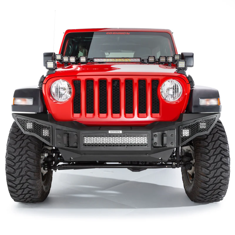 Go Rhino 07-20 Jeep Wrangler JL/JLU/JK/JKU/Gladiator JT Rockline Full Width Bumper - Image 6