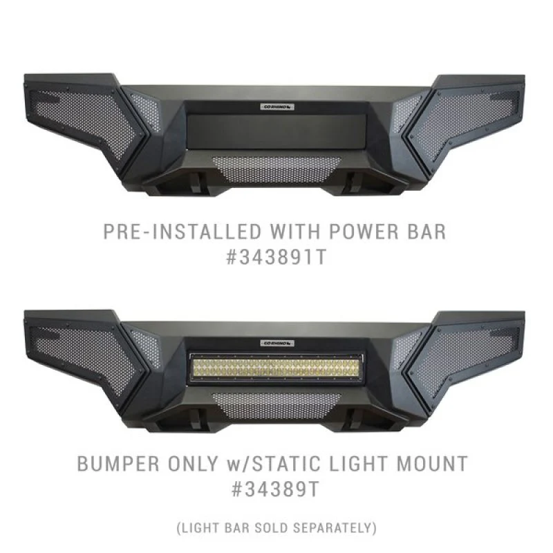 Go Rhino 16-21 Tacoma Element Front Bumper w/ Power Actuated Hide-away Light Bar Mount Tex Black - Image 4