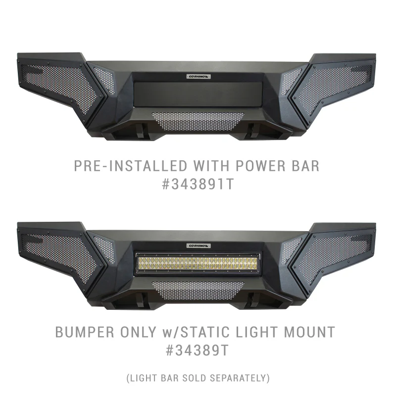 Go Rhino 16-21 Toyota Tacoma Element Front Bumper with Fixed Light Bar Mount Textured Black - Image 7