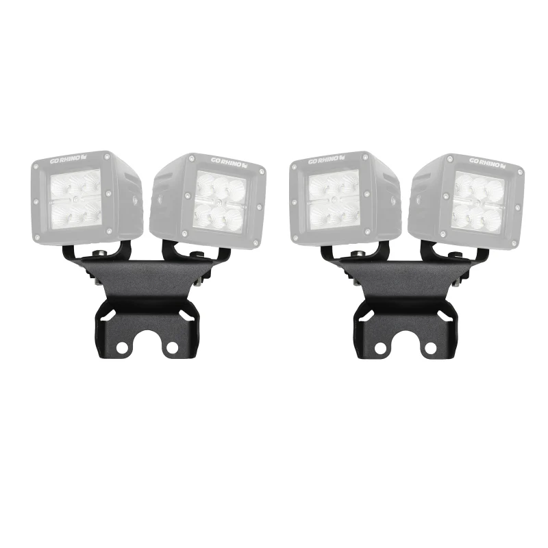 Go Rhino 18-20 Jeep Wrangler JL/JLU Light Mount - One or Two 3in Cubes - Image 2