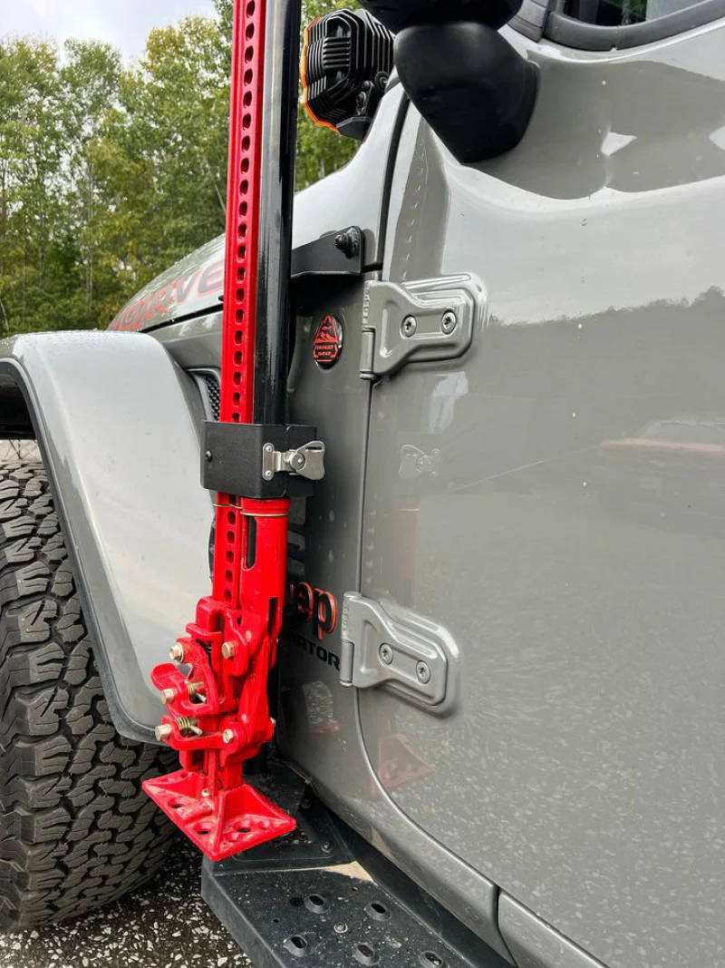 Go Rhino 18-24 Jeep Wrangler JL/JLU/JT Front Fender Jack Mount for Hi-Lift Jack - Tex. Blk - Image 5