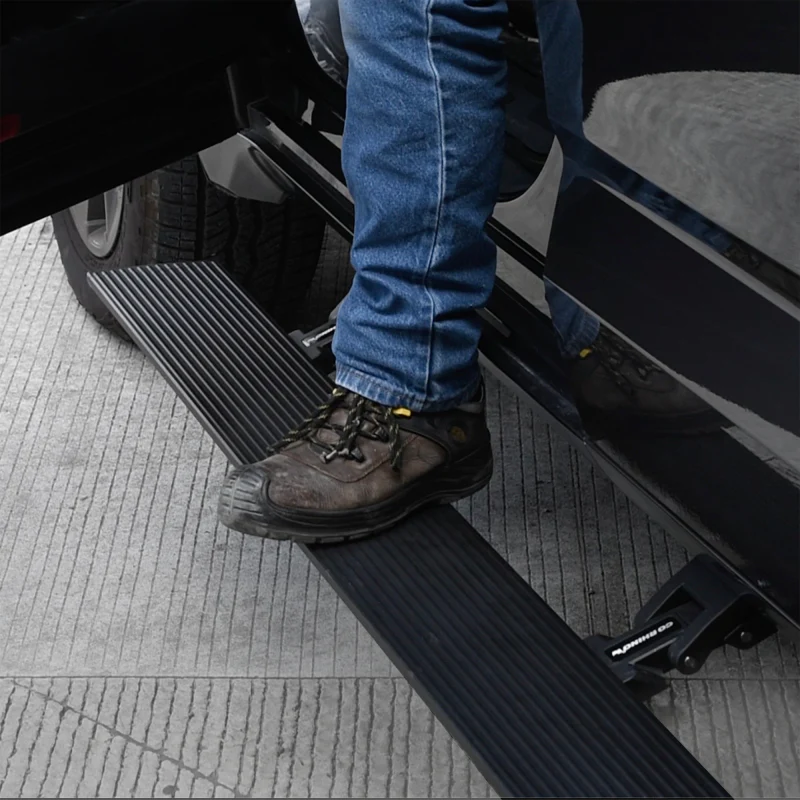 Go Rhino 22-23 Toyota Tundra CrewMax Cab 4dr E-BOARD E1 Electric Running Board Kit - Tex. Blk - Image 3