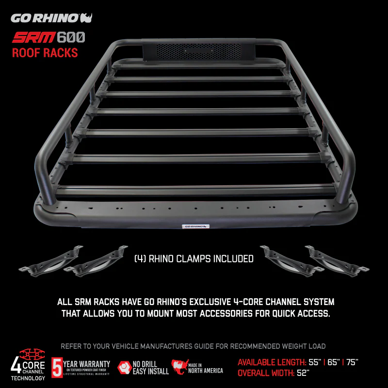 Go Rhino SRM600 Series Tubular Rack - 75in - Image 28