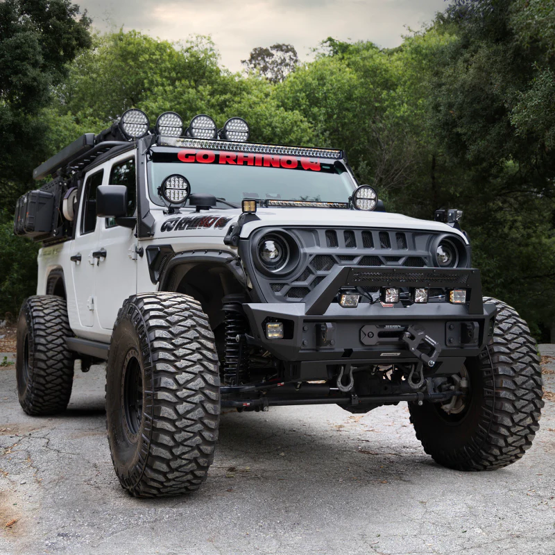 Go Rhino Universal Blackout Combo Series 50in Double Row LED Light Bar w/ Amber Lighting - Black - Image 12