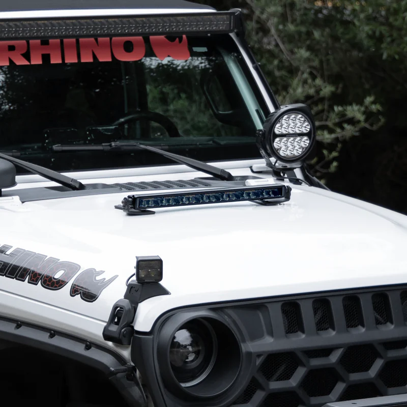Go Rhino Xplor Blackout Combo Series Sgl Row LED Light Bar w/Amber (Side/Track Mount) 31.5in. - Blk - Image 10