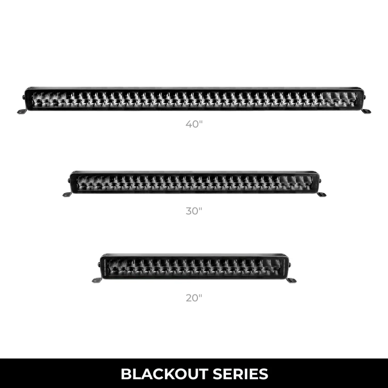 Go Rhino Xplor Blackout Series Dbl Row LED Light Bar (Side/Track Mount) 32in. - Blk - Image 4