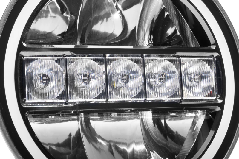Go Rhino Xplor Blackout Series Maxline LED Hi/Low Beam w/Multi DRL (Surface Mount) 7in. - Blk - Image 4