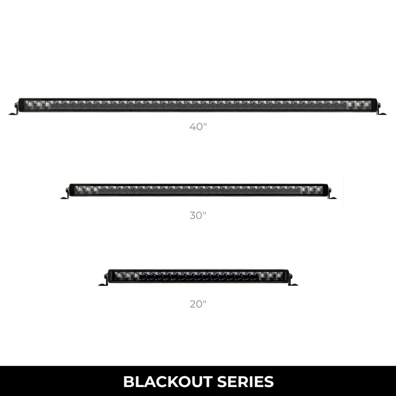 Go Rhino Xplor Blackout Series Sgl Row LED Light Bar (Surface/Threaded Stud Mount) 20.5in. - Blk - Image 3