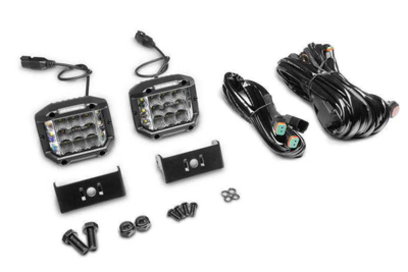 Go Rhino Xplor Bright Series Sideline Cube LED Flood Light Kit (Surface Mount) 4x3 - Blk (Pair) - Image 8