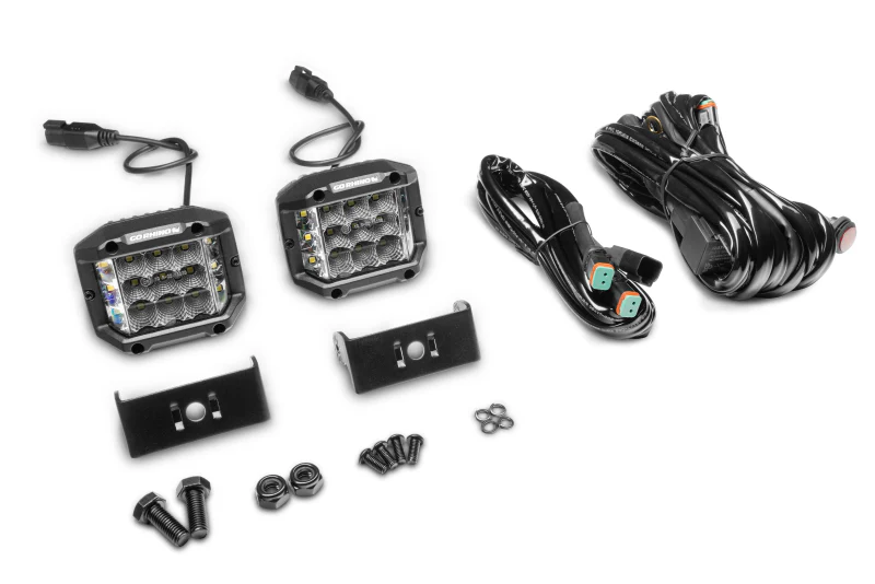 Go Rhino Xplor Bright Series Sideline Cube LED Flood Light Kit (Surface Mount) 4x3 - Blk (Pair) - Image 9