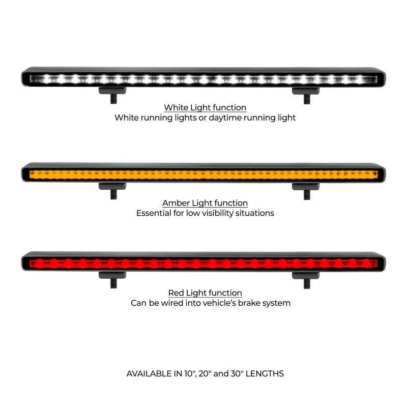 Go Rhino Xplor Flash Series Sgl Multi Function LED Light Bar (Track Mount) 20in. - Blk - Image 11