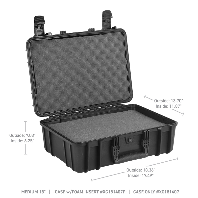 Go Rhino XVenture Gear Hard Case w/Foam - Medium 18in. / Lockable / IP67 - Tex. Black - Image 8